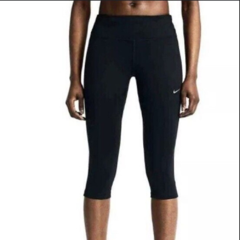 NIKE Run Fast Live Fearless Black Capris Legging’s | M